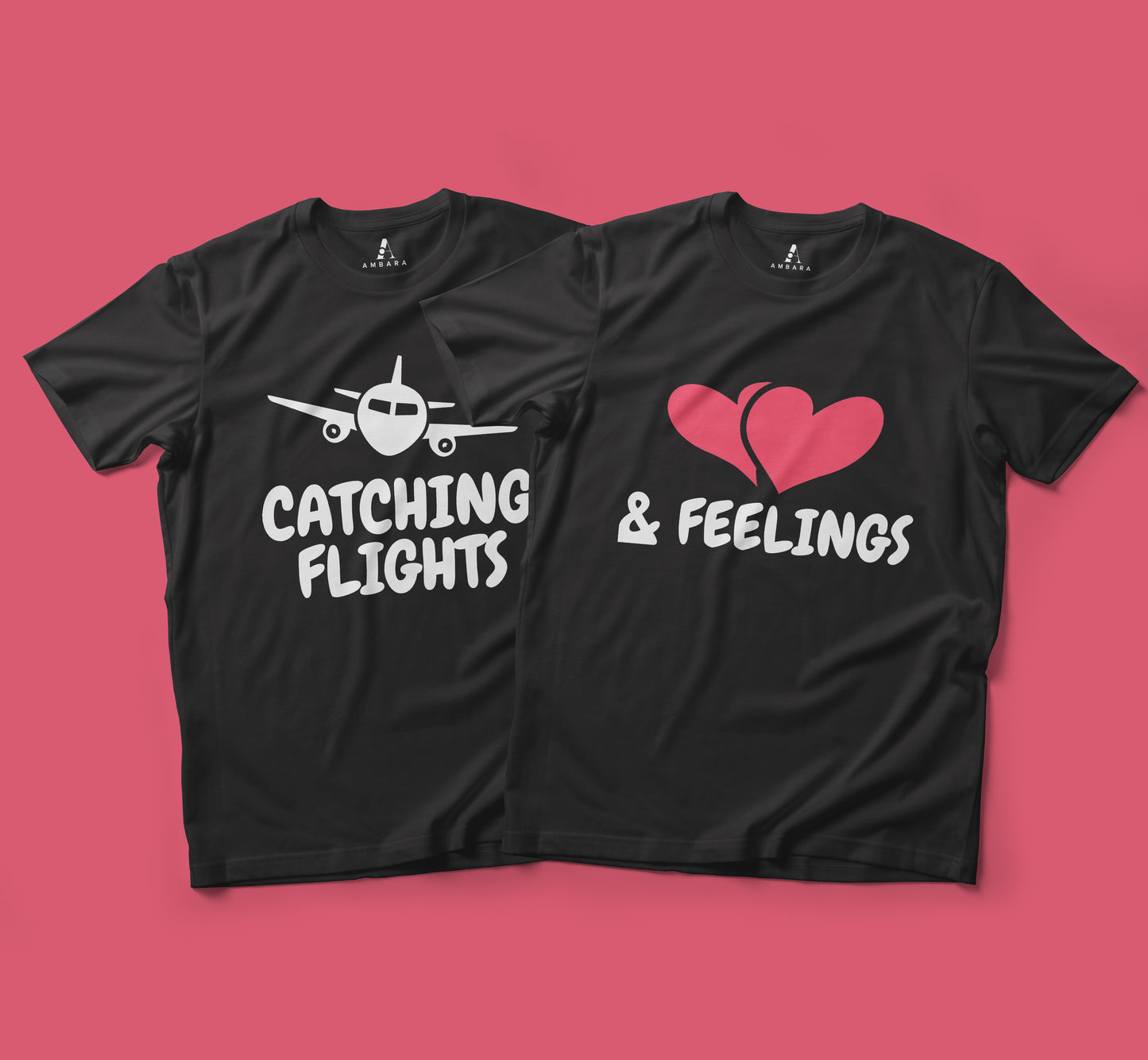 Catching Flights & Feelings - Couples Matching Tees