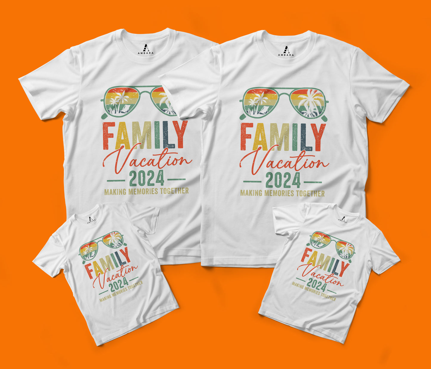 Family Vacation Matching T-Shirts - Black